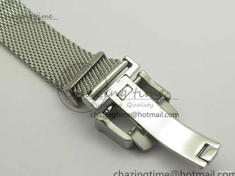 MIROTIME 0701 Breathable Portofino IW356501 SS V3 MK 1:1 Best Edition White Dial Gold Markers On SS Mesh Bracelet MIYOTA 7197